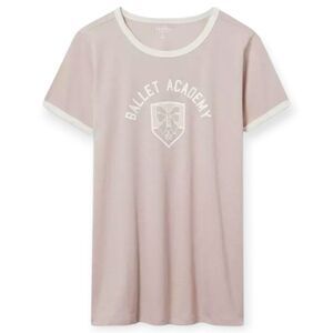 4X 26W Ballet Academy Pink Ringer Tee Jersey Torrid Graphic Tee NWT Dusky Rose
